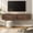 Brown, variant on Joyyskill Fluted Floating TV Stand, 30" Multi-Purpose Modern TV Display Shelf Console Entertainment Center Cabinet with Sliding Doors, Natural Oak