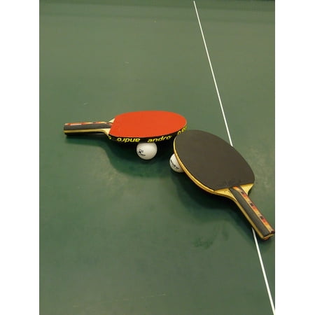Canvas Print Ping-Pong Table Tennis Table Tennis Bat Bat Sport Stretched Canvas 32 x
