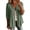 Green, variant on Cotton Linen Cardigans for Women Open Front Button Down 3/4 Sleeve Relaxed Fit Casual Tops