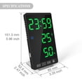 thumbnail image 5 of Espejo Reloj Meteorológico Superficie De Espejo Multifuncional Estación Meteorológica Higrómetro Termómetro Speravity HA025162-03, 5 of 5