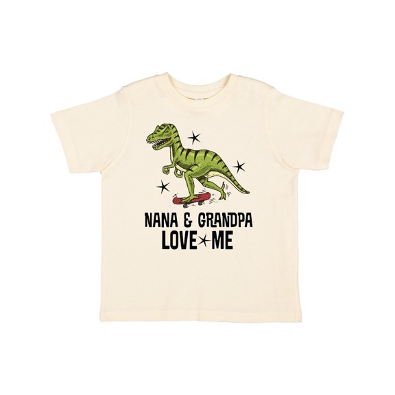 Inktastic Nana and Grandpa Love Me Dinosaur Grandson Boys Toddler T-Shirt