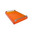thumbnail image 1 of Plateau Orange Néon avec Poignées Argentées, 1 of 1