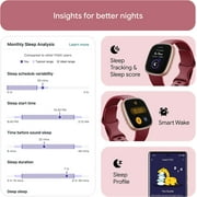 Fitbit Versa 4 Fitness Smartwatch, GPS,24/7 Heart Rate, Beet Juice/ Copper Rose