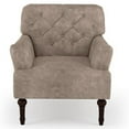 thumbnail image 2 of Furniture of America Leith Faux Leather Tufted Accent Chair in Brown, 2 of 6