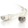 thumbnail image 1 of 2 ft. 14AWG Power Cord - IEC320C14 to IEC320C13 - White, 1 of 1