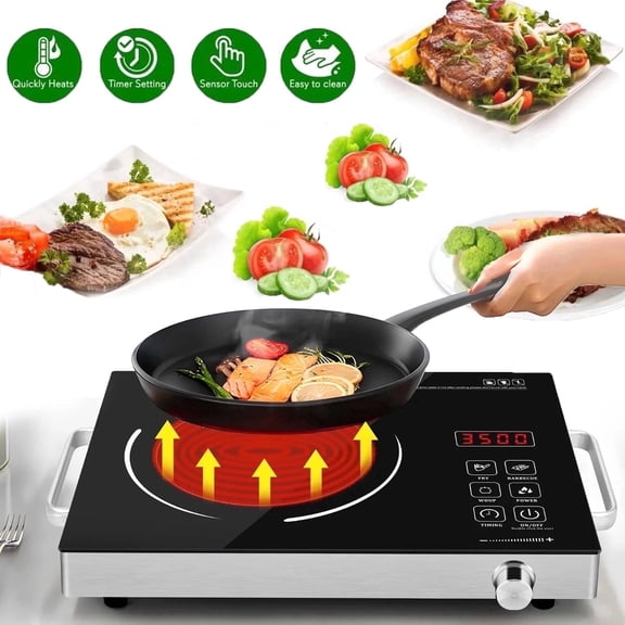 SAVALETOR 3500W Electric Ceramic Stove, Portable Induction Cooktop Infrared Burner Countertop Cooktop, Cooker Hot Plate Furnace,Home Cooktop US 110V