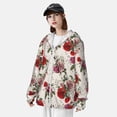 thumbnail image 3 of Vsdgher Sweat à Capuche Imprimé Fleurs Roses pour Adultes, Protection Solaire à Manches Longues pour Hommes et Femmes, Pêche, Course, Natation - 3TG, 3 of 7