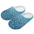 thumbnail image 7 of Chririnla Bling Blue Leopard Print Unisex Slippers Soft Plush Fuzzy Warm Anti-slip Rubber Sole Cozy Comfy Lightweight Indoor Travel Slippers, 7 of 7