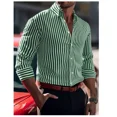 thumbnail image 1 of Camisa de hombre serie Tiki, camisa casual de negocios de manga larga de color sólido, parte superior con solapa y botones, tela cómoda para primavera/verano, 1 of 6