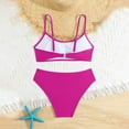 thumbnail image 4 of Gamivast Girls Swimsuits Size 10-12 Cute Two Piece Bikini for Teens Front Cross Beach Swimwear Bathing Suits Sports Bathing Suit Pink8Y Trajes De Baño Para Niños Y Niñas Sales, 4 of 6