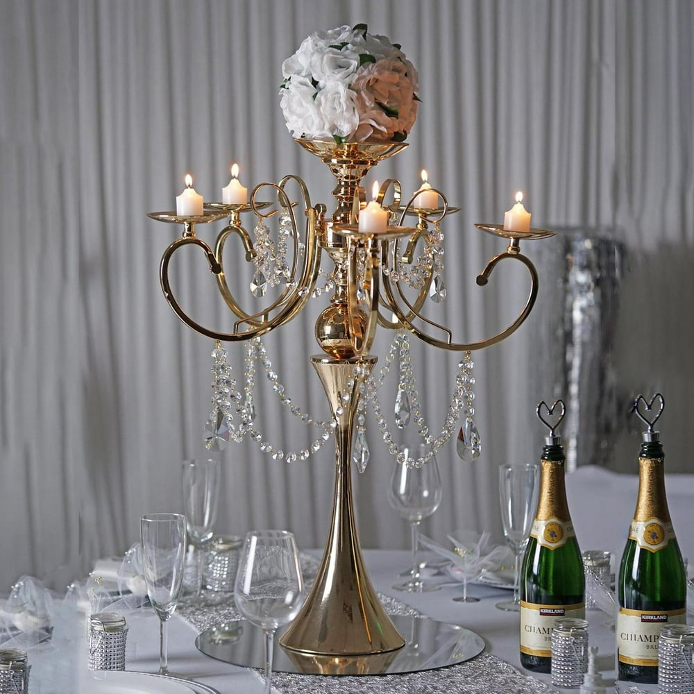 Efavormart 27.5" Tall Metal Candelabra Chandelier Votive Candle Holder