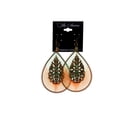 thumbnail image 2 of Orange & Green Colored Fabric Dangle-Earrings #LQE1985, 2 of 2
