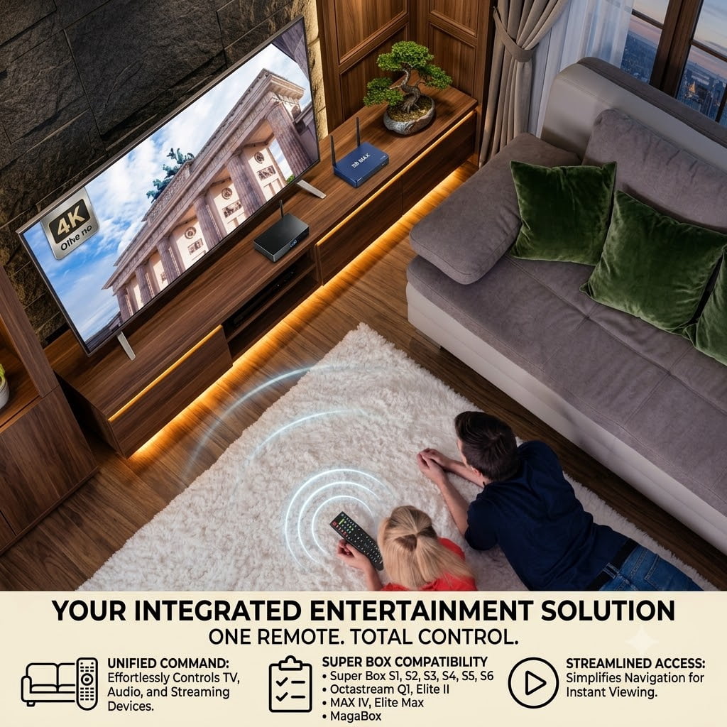Superbox Remote Control Compatible with Octastream Q1, Elite II, MAX IV, and Superbox S1, S2, S3, S4, S5 Pro, S5 Max