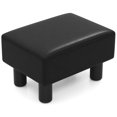 thumbnail image 1 of Costway Modern Foot Stool with Storage Hidden Storage Space PU Leather Upholstered Seat Black, 1 of 10