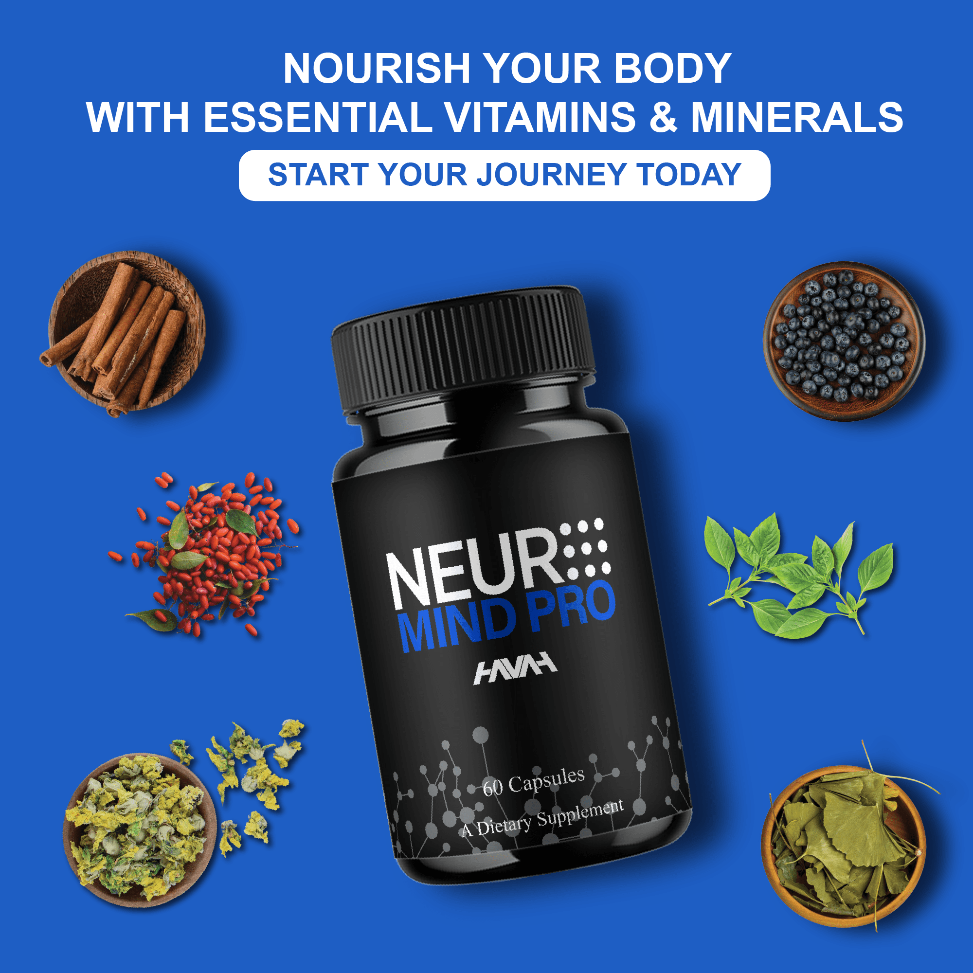 (3 Pack) Neuro Mind Pro Brain Pills, Neuro Mind Pro Capsules (180 Capsules)