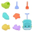 thumbnail image 2 of New Children's Summer Beach Toy Set Luggage Trolley Case Summer Sand Shovel 8pc, 2 of 8