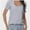 greystripe, variant on Women's Loose Fit Puff Sleeve T-Shirt - Square Neck Short Sleeve Top for Business Casual, Work & Summer