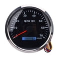 thumbnail image 2 of 110mm 4 3/8in Tachometer 7 Color Backlight DC 9-32V 7000RPM Gauge Hour Meter Car Yacht RV Truck, 2 of 7