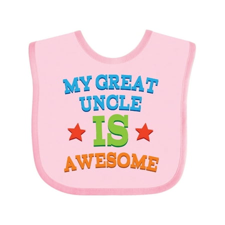 

Inktastic My Great Uncle is Awesome Gift Baby Boy or Baby Girl Bib