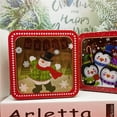 thumbnail image 4 of Santa Claus Pattern Christmas Gift Box with Transparent Lid Tinplate New Year Gift Wrap Box Party Supplies, 4 of 9