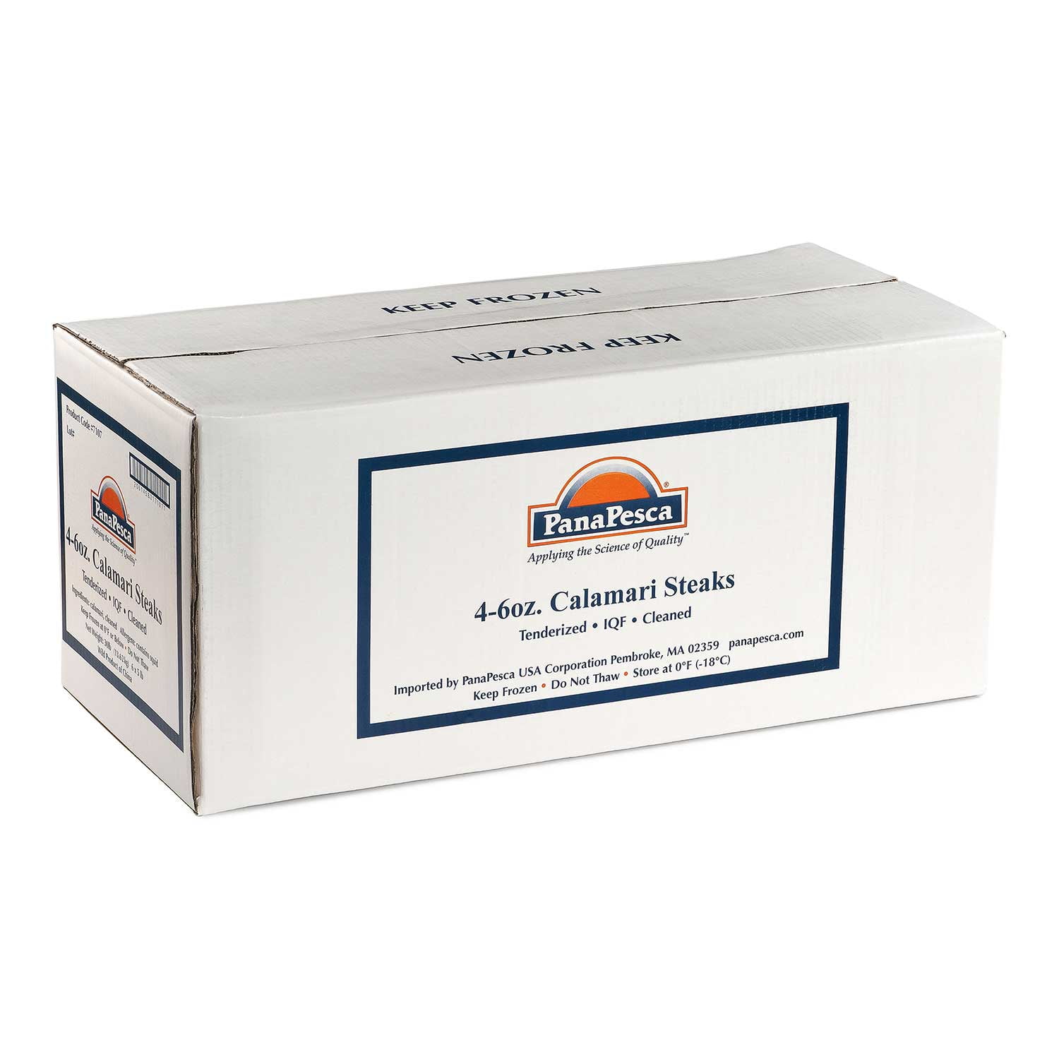 PanaPesca Formulated Raw Tenderized Squid Steak, 5 pound -- 6 per Case