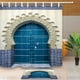 thumbnail image 1 of Cortina de Baño ABPHQTO Marroquí Puerta de Mezquita Vintage 160x180 cm con Felpudo 40x60 cm, 1 of 1