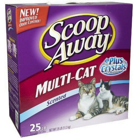 Scoop Away Multi-Cat Plus Crystals Scented Scoopable Cat Litter