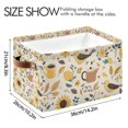 thumbnail image 4 of Yayeee Canvas Storage Basket with Handles for Shelves Fabric Bins Closet Organizer, Beige Birds Floral, 4 of 8