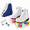 White-4.5 Women/3.5 Men, variant on White Heart shape 6.5 Women/5.5 Men Double-Row Indoor Outdoor Roller Skates