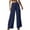 Navy Blue, variant on XFLWAM Womens Wide Leg Cargo Pants Elastic High Waist Stretch Suit Pants Baggy Casual Loose Fit Business Work Trousers with Pockets
