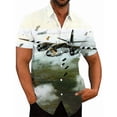 thumbnail image 4 of Camisas hawaianas con estampado 3D de avión de combate para hombre, camisas casuales de manga corta con botones, camisetas de hip hop para hombre, ropa de calle, 4 of 5