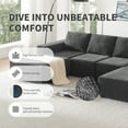 thumbnail image 6 of Euroco 110*72" Modular U Shaped Sectional Sofa with Ottomans,Luxury Cloud Chenille Floor Couch with Deep Seat,No Assembly Required,Fully Compressed Upholstered Sofa for Living Room,Bedroom,3 Colors, 6 of 9