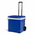 thumbnail image 4 of 60qt Rolling Cooler - Wheels, Retractable Handle, One-Hand Opening, 4 of 14
