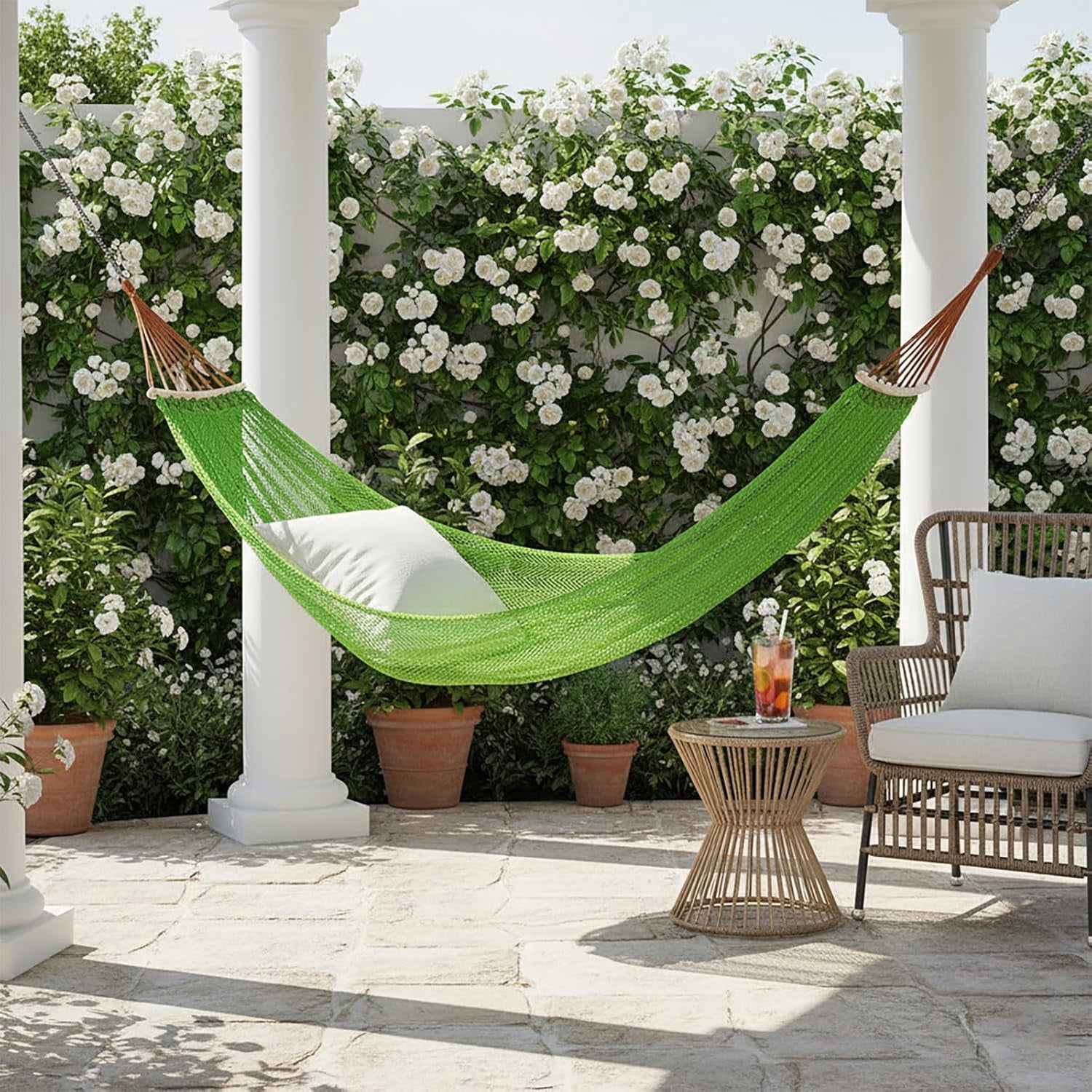 Outdoor Hammock, Super Soft and Breathable Nylon Mesh Hammock(xxw)
