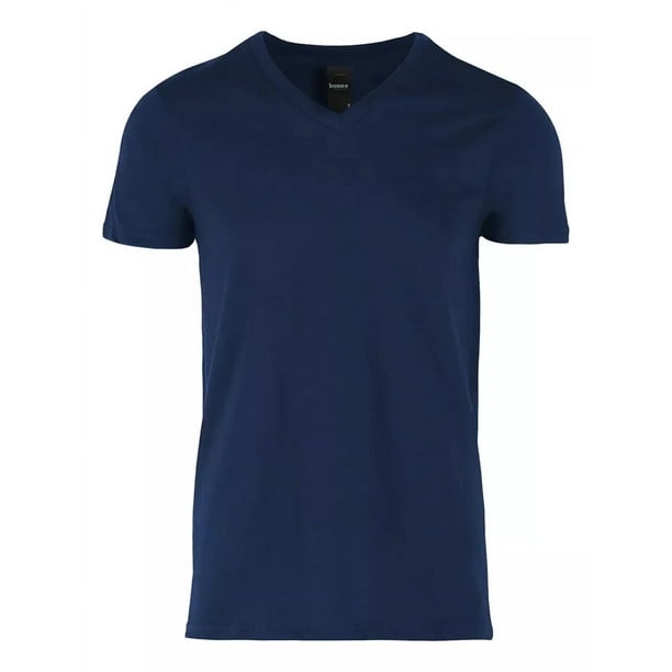 Playera Para Hombre Bones Fit Pza Cuello V 3700mv Algodón