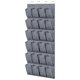 thumbnail image 1 of 3uds. Organizador de zapatos colgante con 24 bolsillos y 4 ganchos para niños, mujeres y hombres (borde gris), 1 of 4