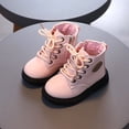 thumbnail image 1 of Botas Martin de otoño e invierno para niños, botas antideslizantes de cuero suave para niños y niñas, botines con cremallera y cordones para bebés, 1 of 6
