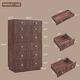thumbnail image 6 of wow97e Fluted 7 Drawers Dresser, Wood 48" H Tall Chest of Drawers with Deep Storage, Modern Bedroom Chest for Closet Hallway, Entryway, Living Room, 6 of 6