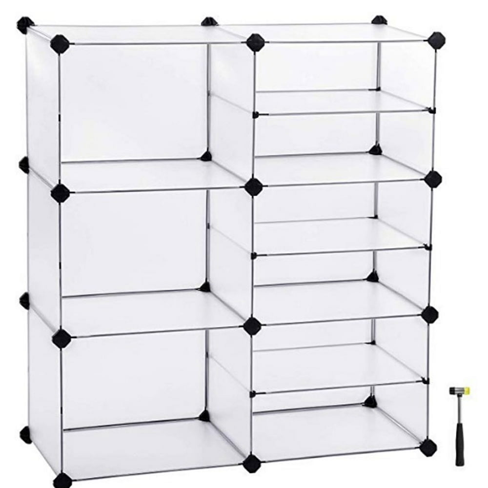 Lowestbest Cube Storage Organizer, Book Shelf 9 Cube Storage Unit for