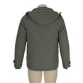 thumbnail image 5 of Men's Thicken Parka Jacket Fleece Lined Zipper Padded Long Jacket with Pockets Plus Size Winter Warm Thicken Windproof Coat, 5 of 6
