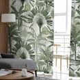 thumbnail image 4 of Green Tropical Leaves Sheer Curtains 96 Inches Long 2 Panels Set, Window Sheer Curtains for Living Room/Bedroom, Summer Palm Trees Botanical Light Filtering Rod Pocket Curtain 52'' x 96'' x 2, 4 of 7
