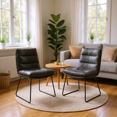 thumbnail image 3 of Homy Casa Industrial Set of 4 Chairs with Armless Chairs, 3 of 7