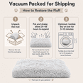 thumbnail image 3 of Juyafio Large Plush Dog Pet Bed,Washable Dog mat with Non-Slip Bottom for Large and Medium Dogs, 38"x26" Gray Anti Anxiety Dog Bed, 3 of 9