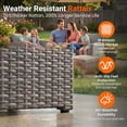 thumbnail image 4 of 4 Pieces Patio Conversation Set, Outdoor Furniture Set with Cushion, Outside Sectional Rattan Wicker Sofa for Garden, Porch, Backyard, Blue, 4 of 7