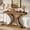 Oak, variant on Finmind 43" Farmhouse Curved Console Table, 2-Tier Entryway Sofa Table with Unique Curved Legs for Living Room, Hallway, Behind Couch, Brown