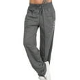 thumbnail image 1 of LUXUR Women Drawstring Palazzo Pant Lounge Workout Long Pants Deep Gray XL, 1 of 3