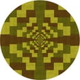 thumbnail image 1 of Ahgly Company Indoor Round Patterned Cookie Brown Area Rugs, 7' Round, 1 of 6