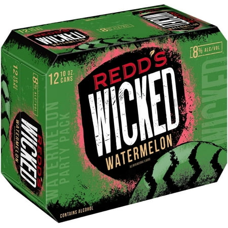Redd's Wicked Watermelon Ale Beer, 12 Pack, 10 fl. oz. Cans, 8% ABV