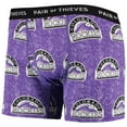 thumbnail image 4 of Men's Pair of Thieves Black/Purple Colorado Rockies Super Fit 2-Pack Boxer Briefs Set, 4 of 5