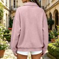 thumbnail image 5 of Women's Waffle Knit Zip-Up Jackets Fall Lapel Collar Long Sleeve Fashion Going Out Casual Loose Coats S-XXL, 5 of 6